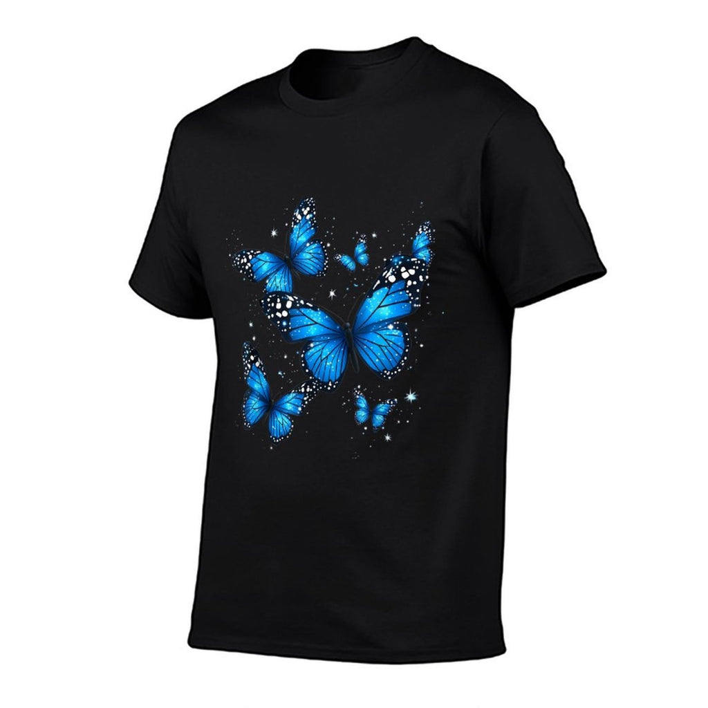 Blue Butterfly Art Garden Beautiful Butterflies  Summer-ready Fabric T-Shirt
