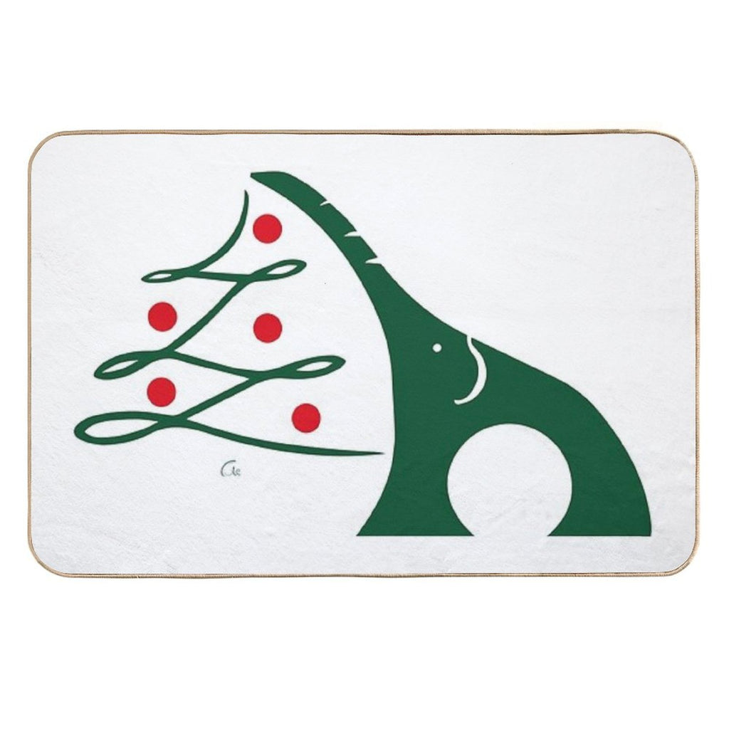 Elephant Christmas 1  Rapid-Drying Bath Mat