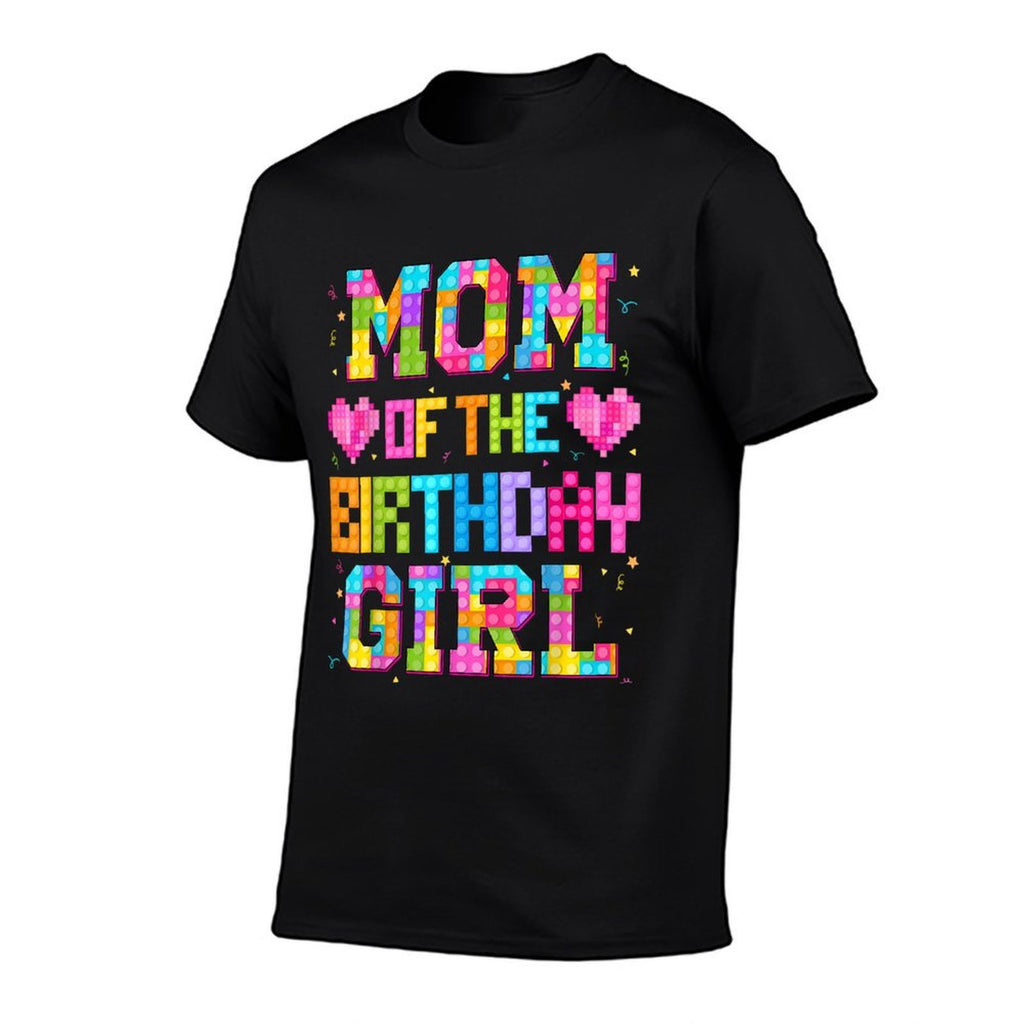 Mom And Dad Of The Birthday Girl Build Brick Family Matching  Lightweight T-Shirt