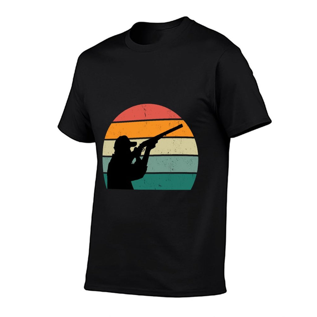 Hunt Hunter Hunting Deer Forest Bow Hunting Dog Hunting  Ribbed Collar T-Shirt