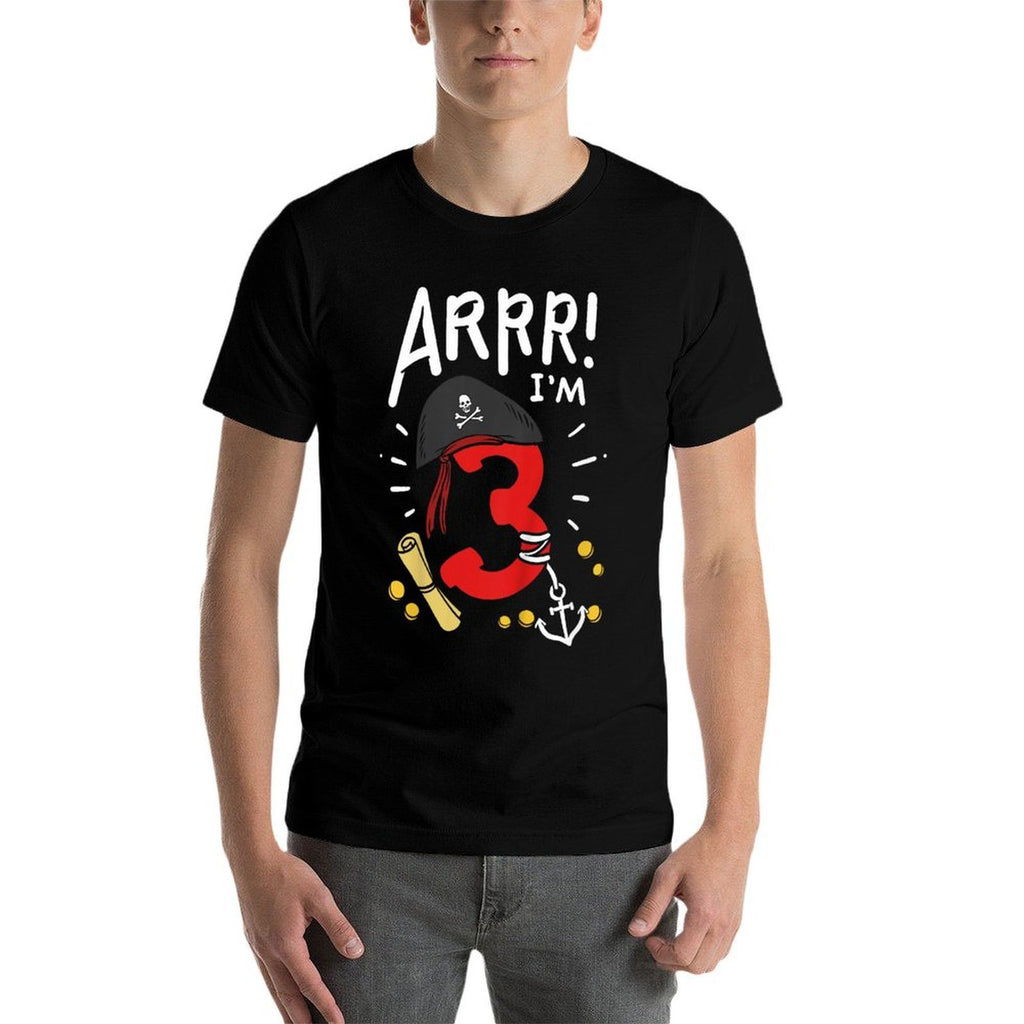 Kids 3rd Birthday Pirate Three Theme Party  Breathable T-Shirt