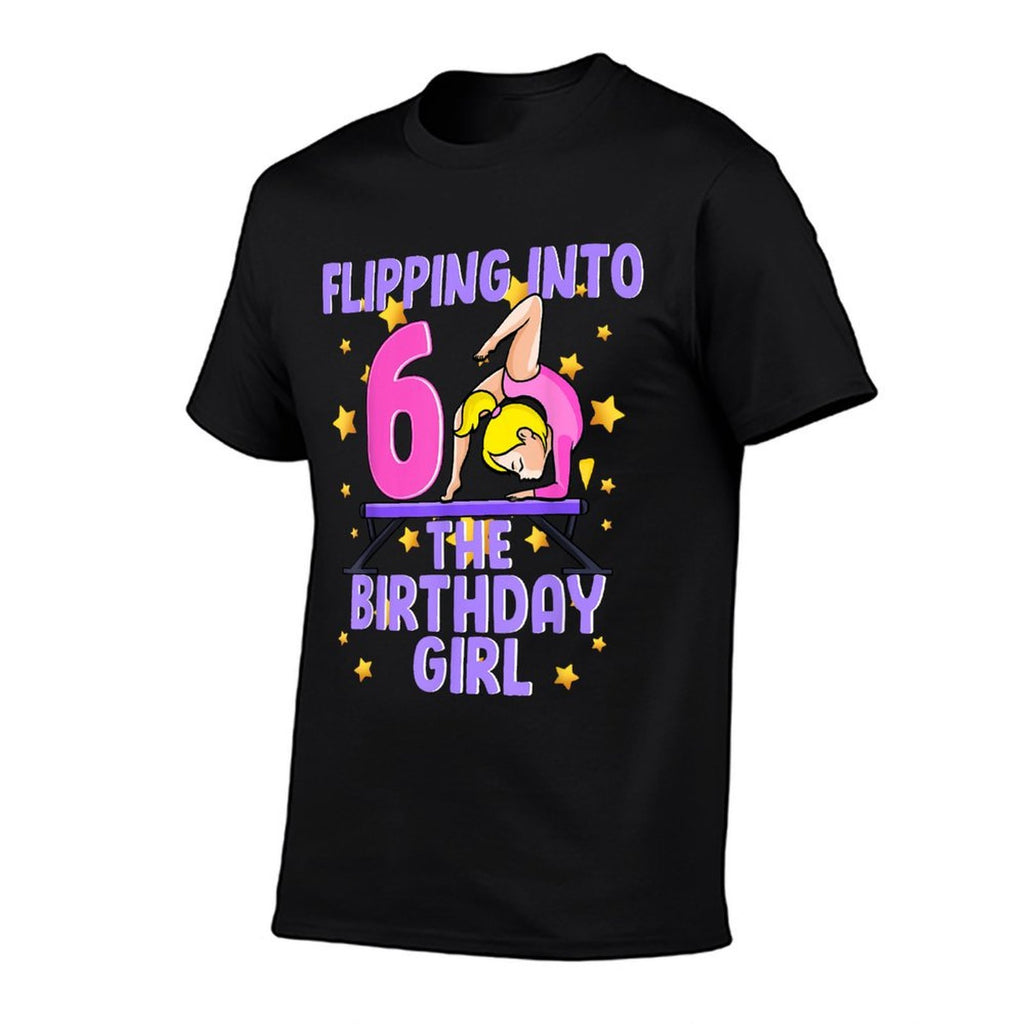 6th Birthday Girl Gymnastics Party Outfit Gymnast  High-quality Stitching T-Shirt
