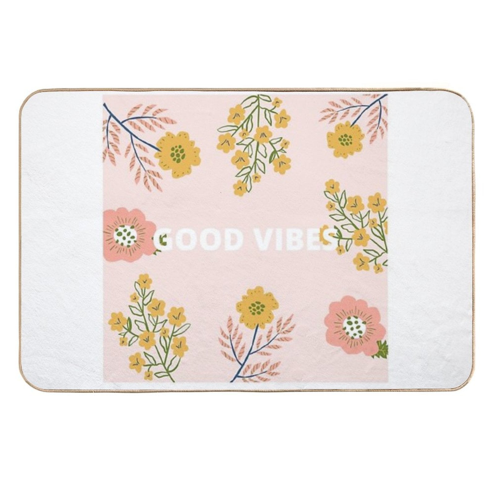 Pink Good Vibes  High-Traffic Bath Mat
