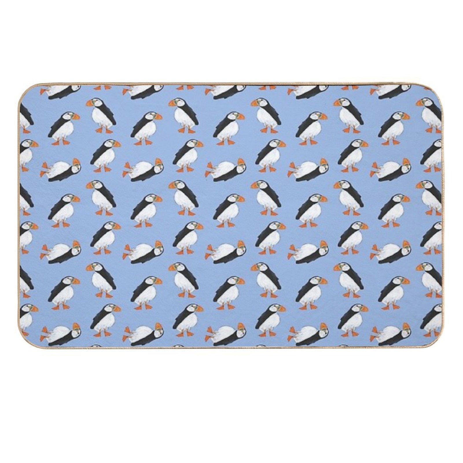 Cute And Whimsical Puffin Design  Odorless Bath Mat