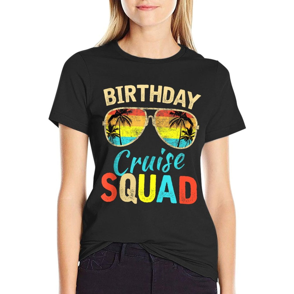 Birthday Cruise Squad Birthday Party Cruise Squad 2025  Trendy Pattern T-Shirt