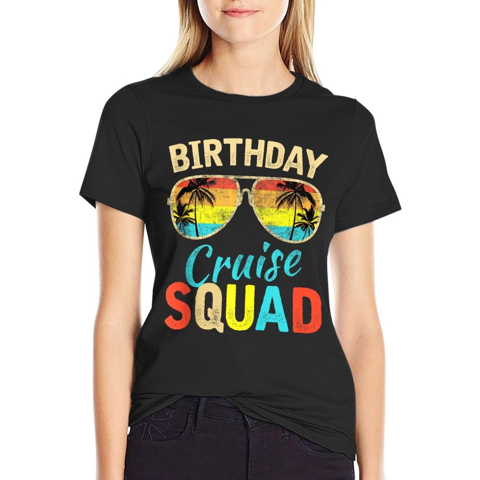 Birthday Cruise Squad Birthday Party Cruise Squad 2025  Trendy Pattern T-Shirt