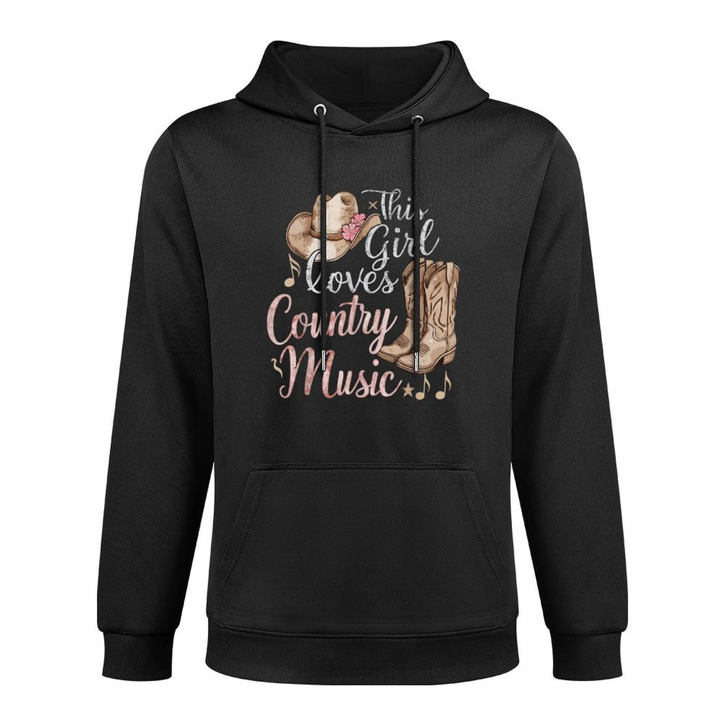 This Girl Loves Country Music Pilling-Resistant Hoodie