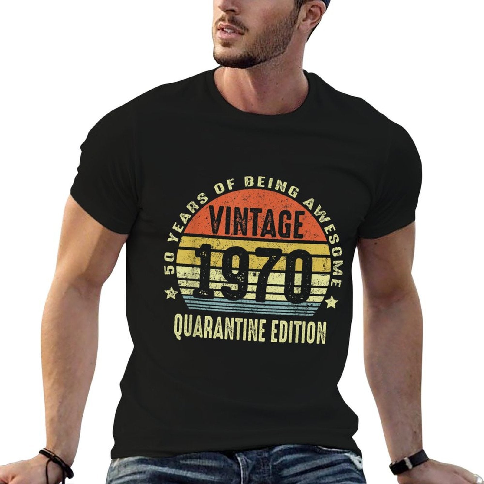 50 Years Old Gifts 50Th Birthday Vintage 1970 Gift  Stretchy T-Shirt