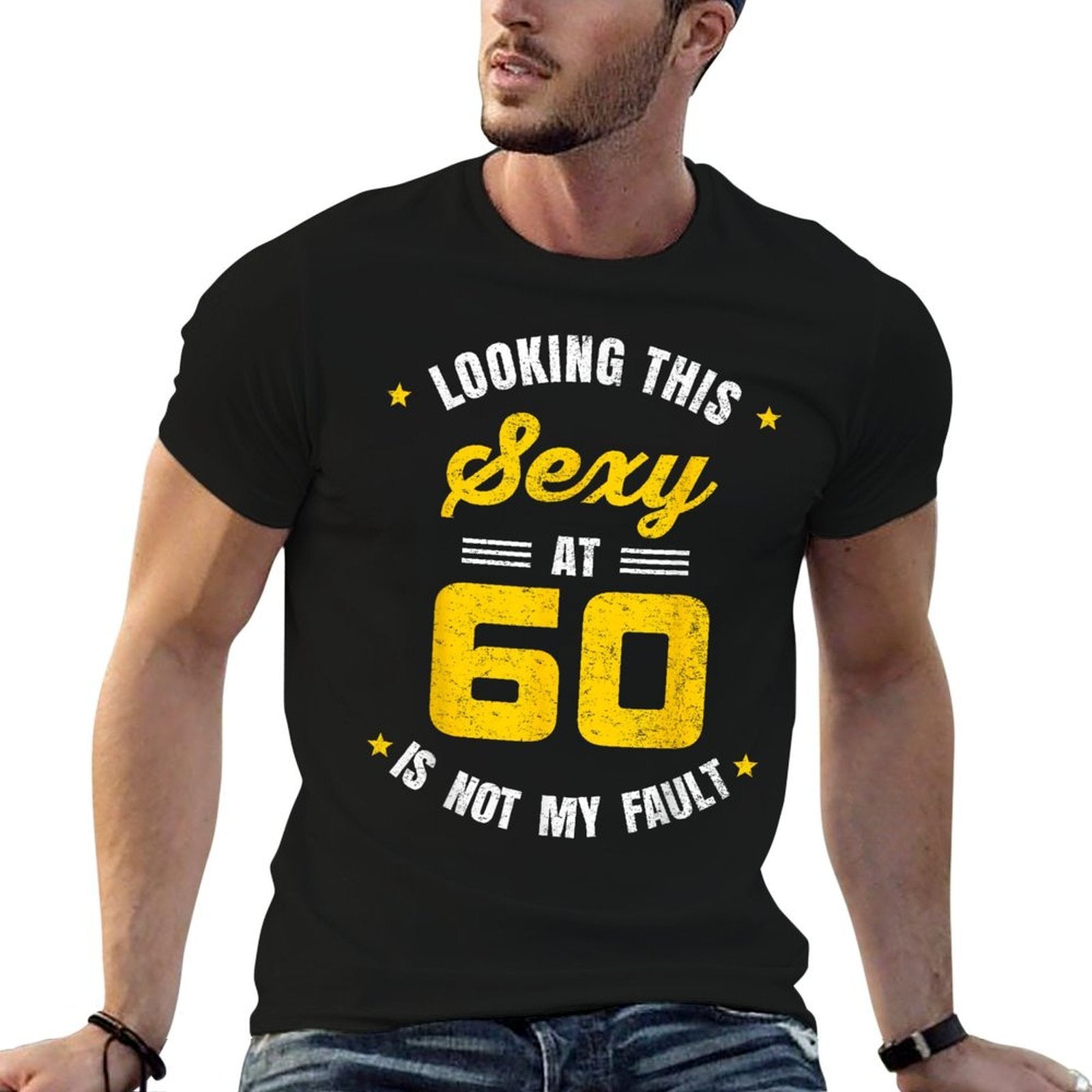 Looking This Sexy at 60 Year Old Birthday 60th Birthday  Rolled Sleeves T-Shirt