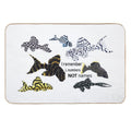 Pleco Collage Truth  Dirt-Trapping Bath Mat