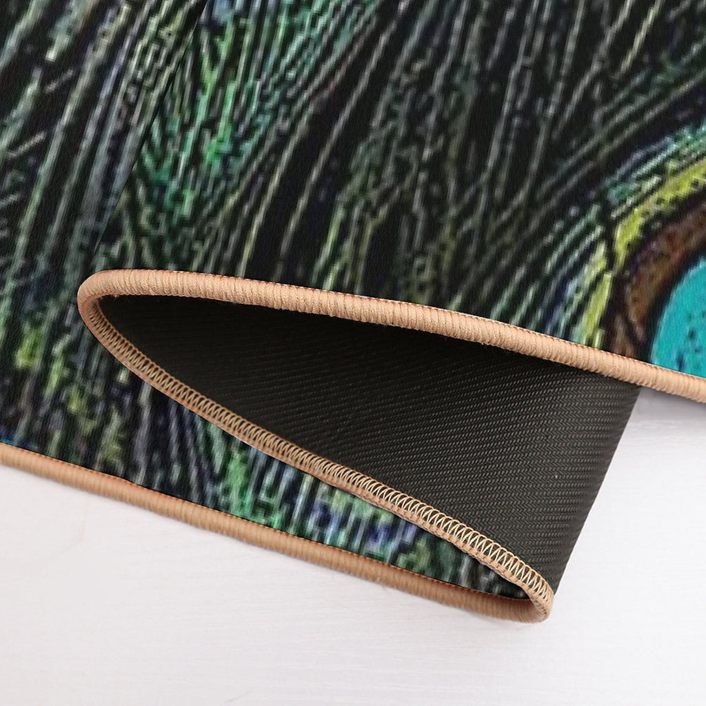 Peacock Feathers, Bird Lover Gifts, Cool Bird Outfits, Beautiful Feather Patterns  Slip-Resistant Bath Mat