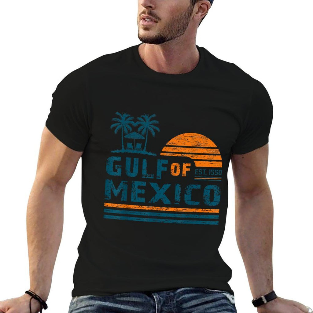 Retro Gulf Of Mexico Est 1550 American Gulf USA America  Vintage-inspired T-Shirt