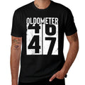 Funny 47 Years Old 47th Birthday Odometer Oldometer Gift Men  Relaxed-fit T-Shirt