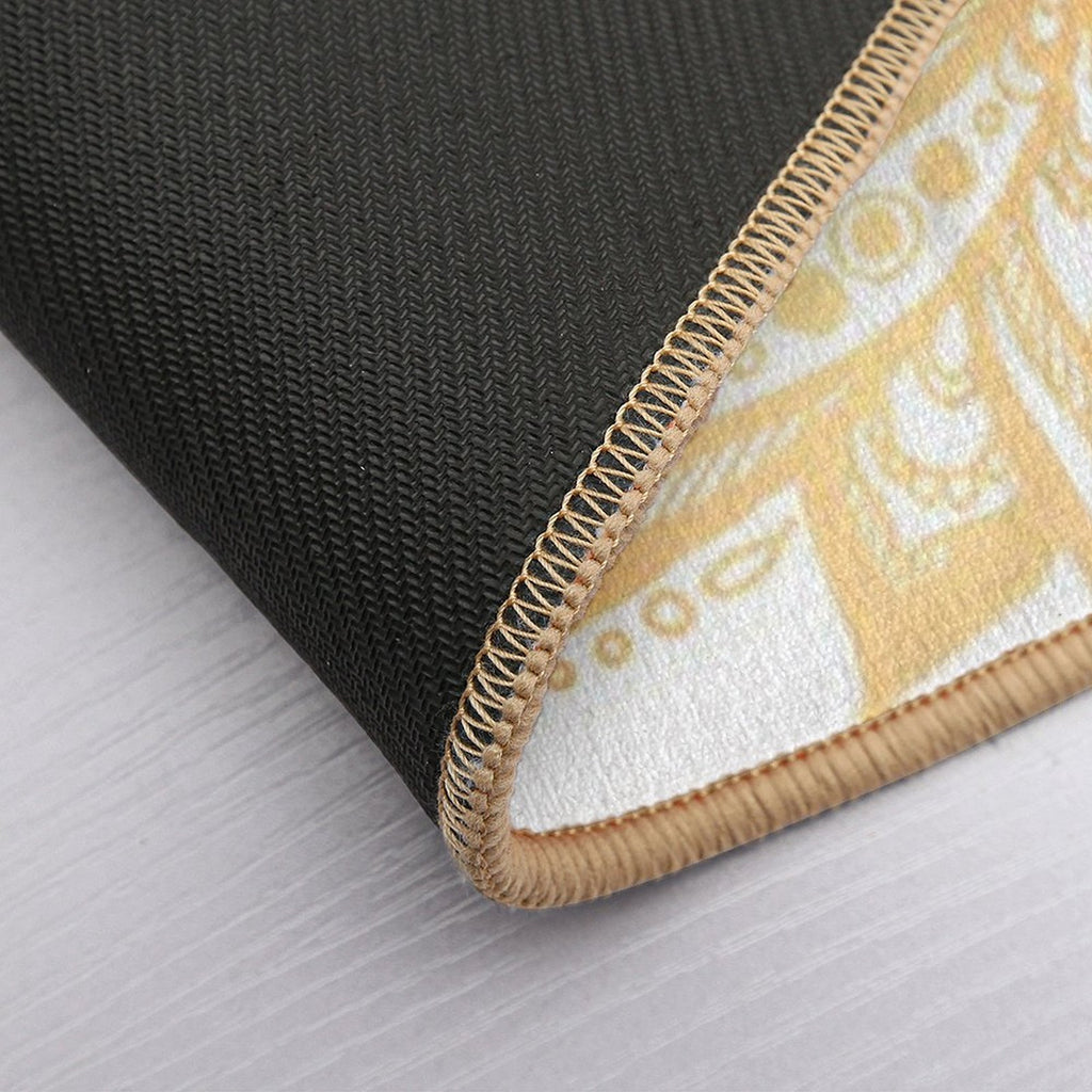 Gold Lotus Flower  Easy To Clean Bath Mat
