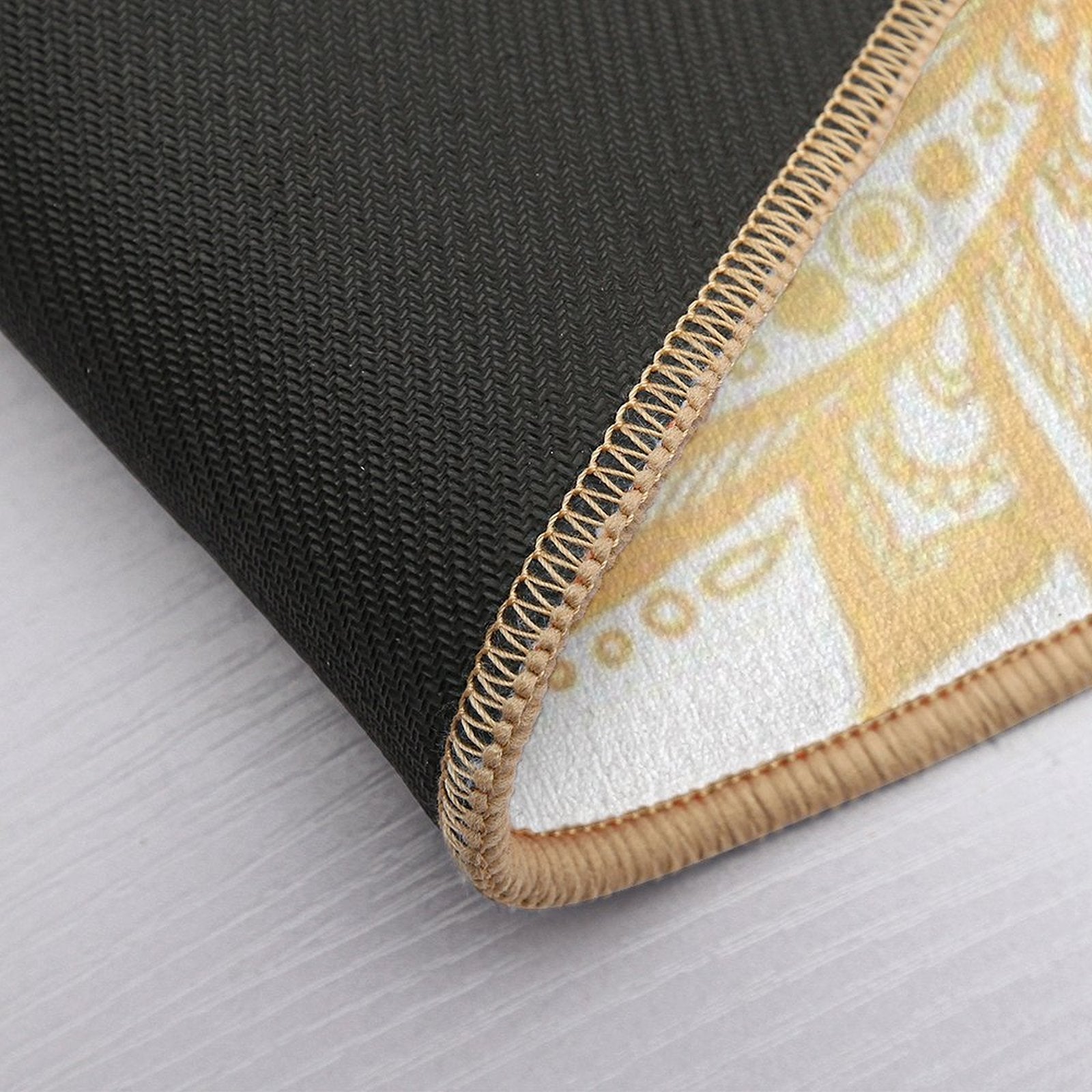 Gold Lotus Flower  Easy To Clean Bath Mat