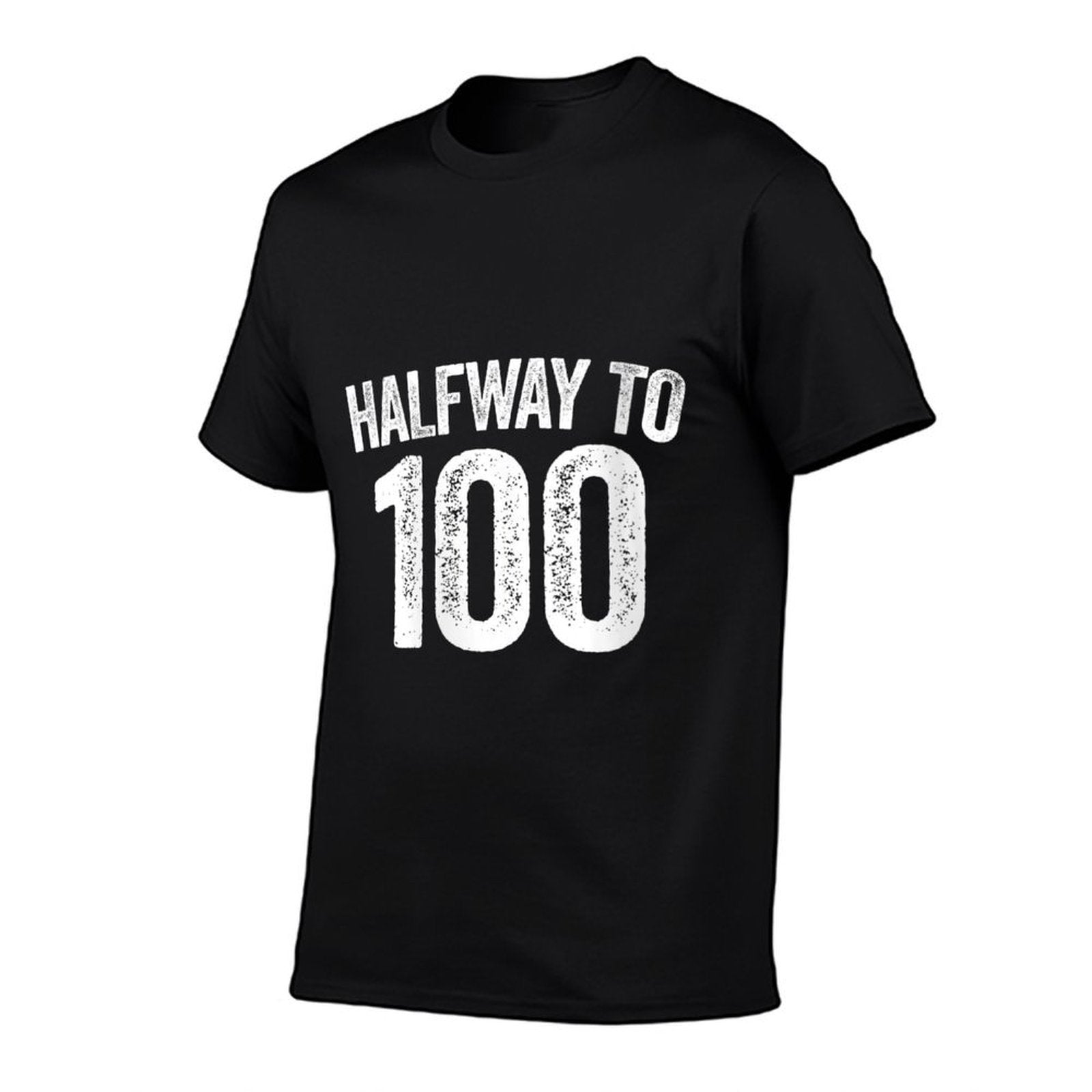Womens Halfway To 100 50th Birthday  Cotton T-Shirt