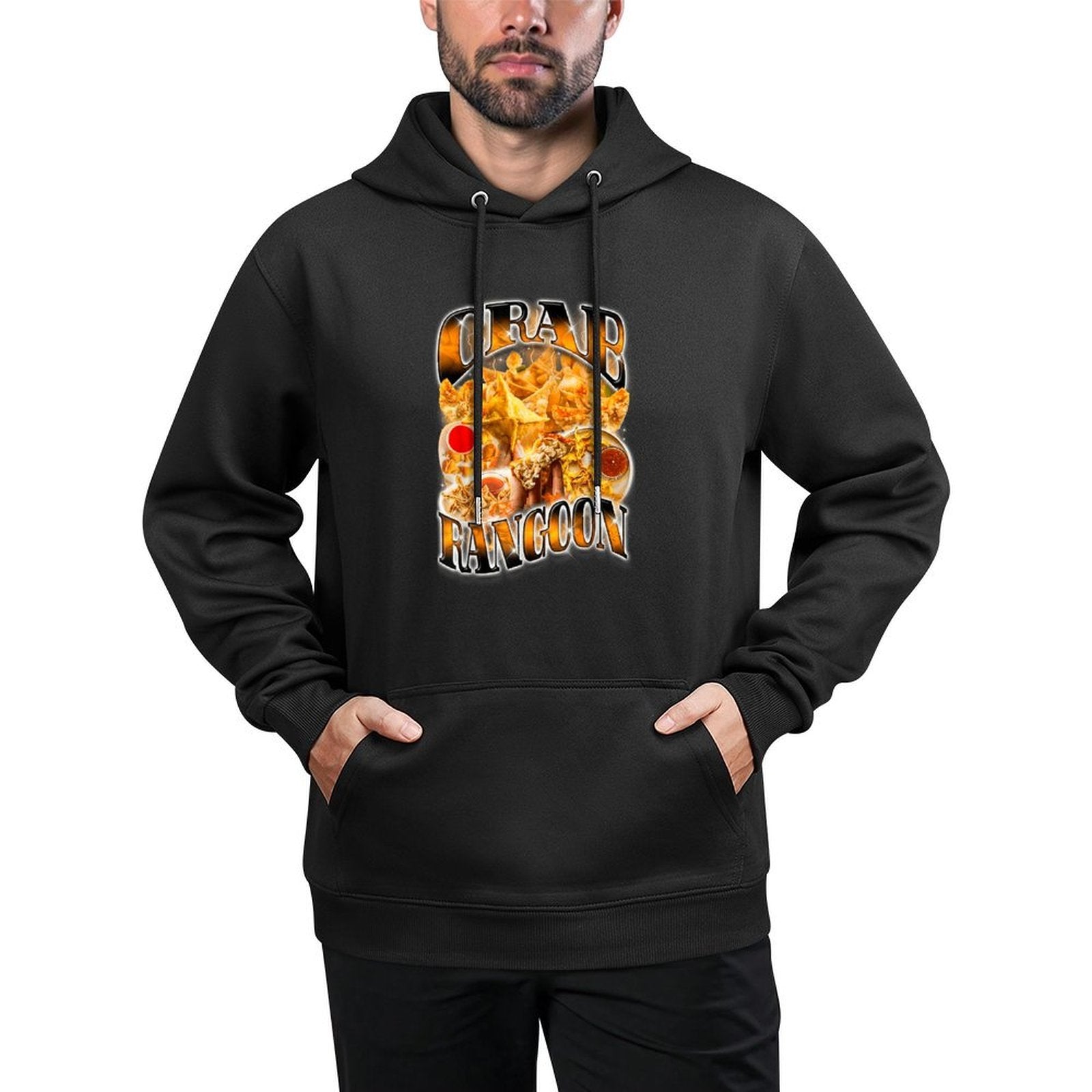 Bootleg Rap Aesthetic Goons Meme Funny Crab Rangoons 1990s Durable Construction Hoodie