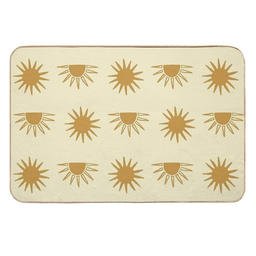 Golden Sunset Pattern  Easy To Clean Bath Mat