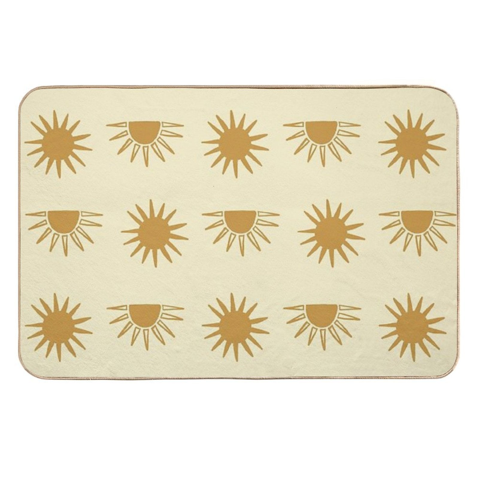 Golden Sunset Pattern  Easy To Clean Bath Mat