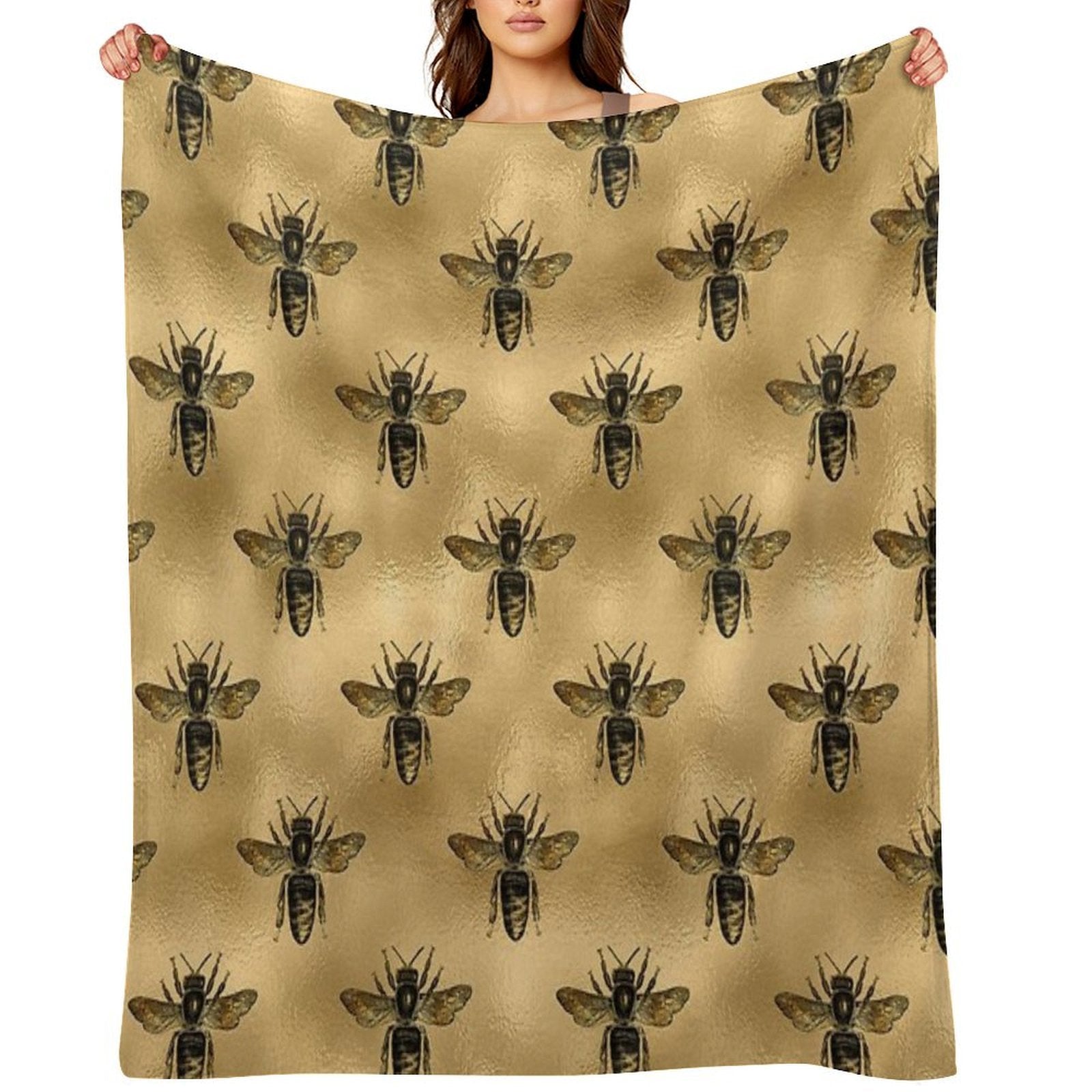 Black Bees Premium Throw Blanket