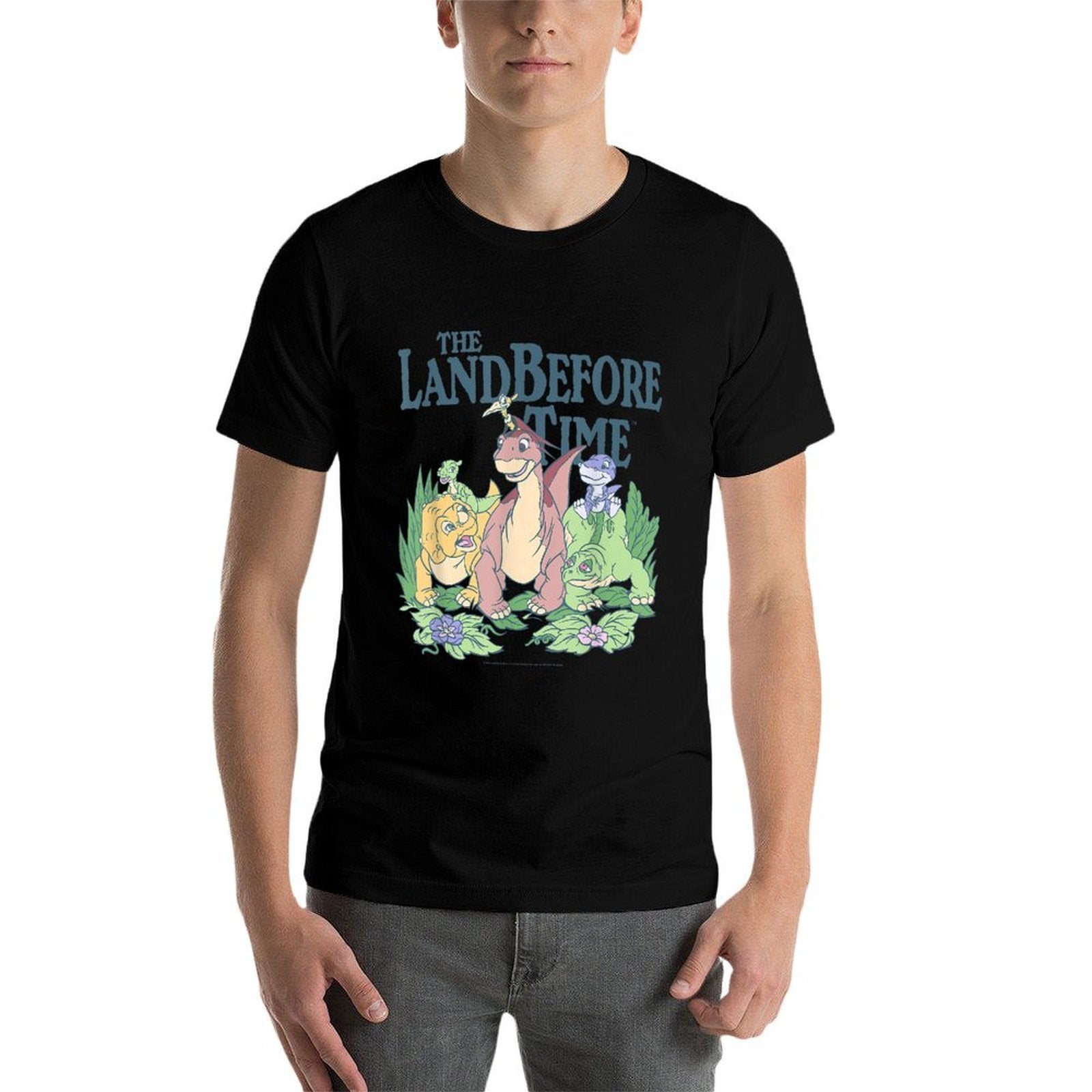 Land Before Time Pastel Dinosaur Friends  Heathered Texture T-Shirt