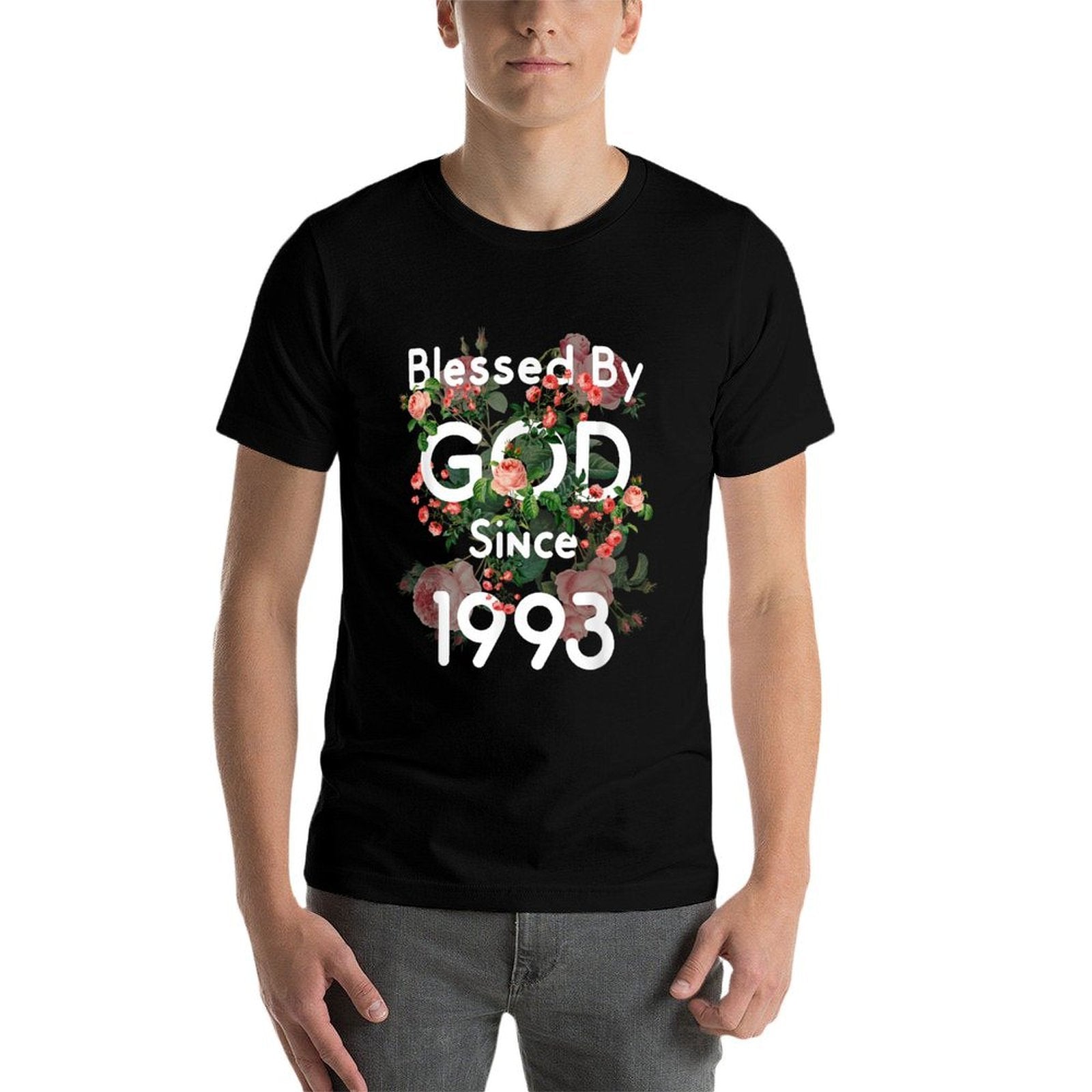 Blessed By God Since 1993 For 30 Years Rose 30th Birthday  Wrinkle-resistant T-Shirt
