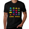 Game Over Retro Alien Invaders Tshirt 80s 8-bit Video Game  Breathable T-Shirt
