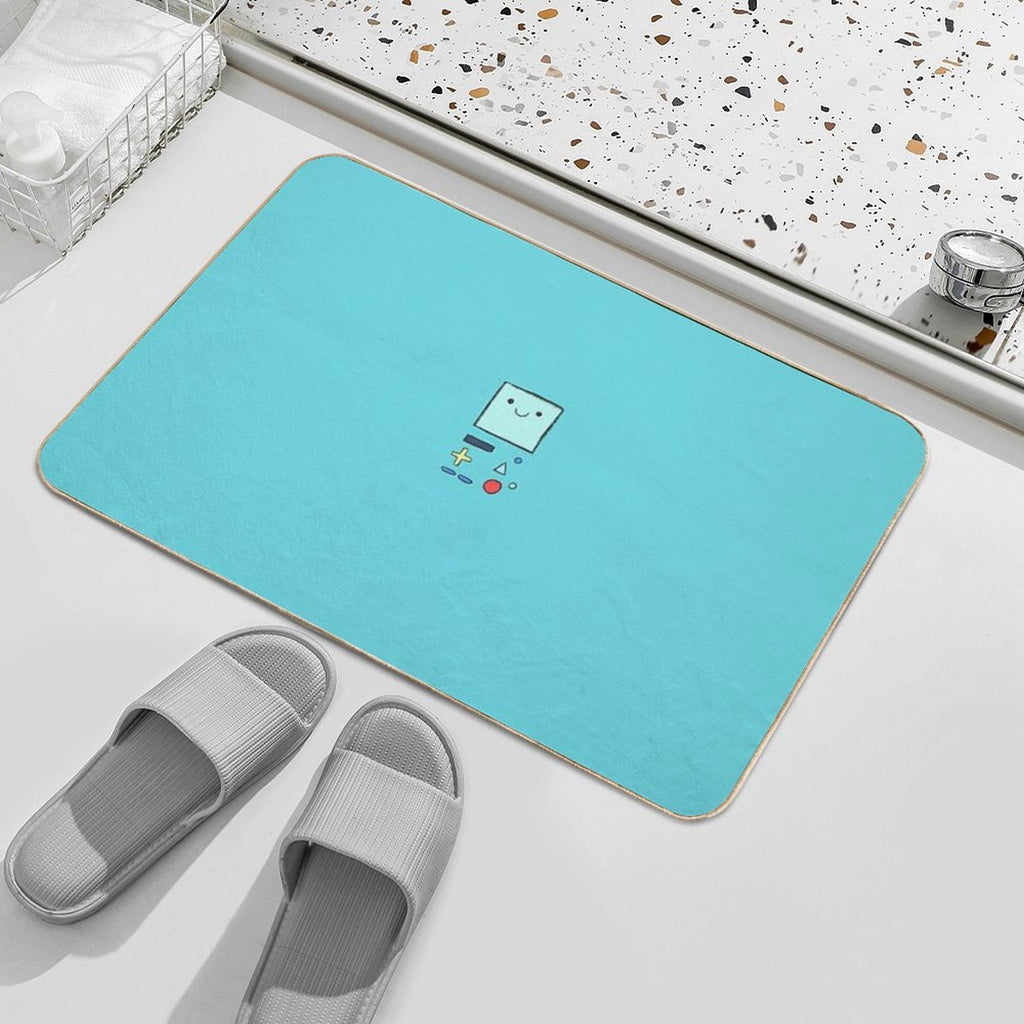 Cute, Handdrawn BMO  Stain-Proof Bath Mat