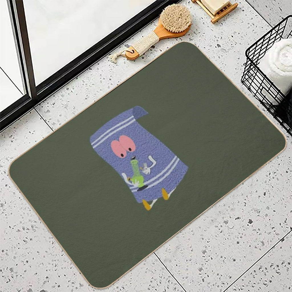 Funny Drinking Towelie  Slip-Resistant Bath Mat