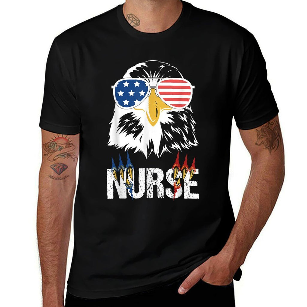 Patriotic Eagle 4th of July USA American Nurse 2023  Odor-resistant T-Shirt