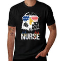 Patriotic Eagle 4th of July USA American Nurse 2023  Odor-resistant T-Shirt