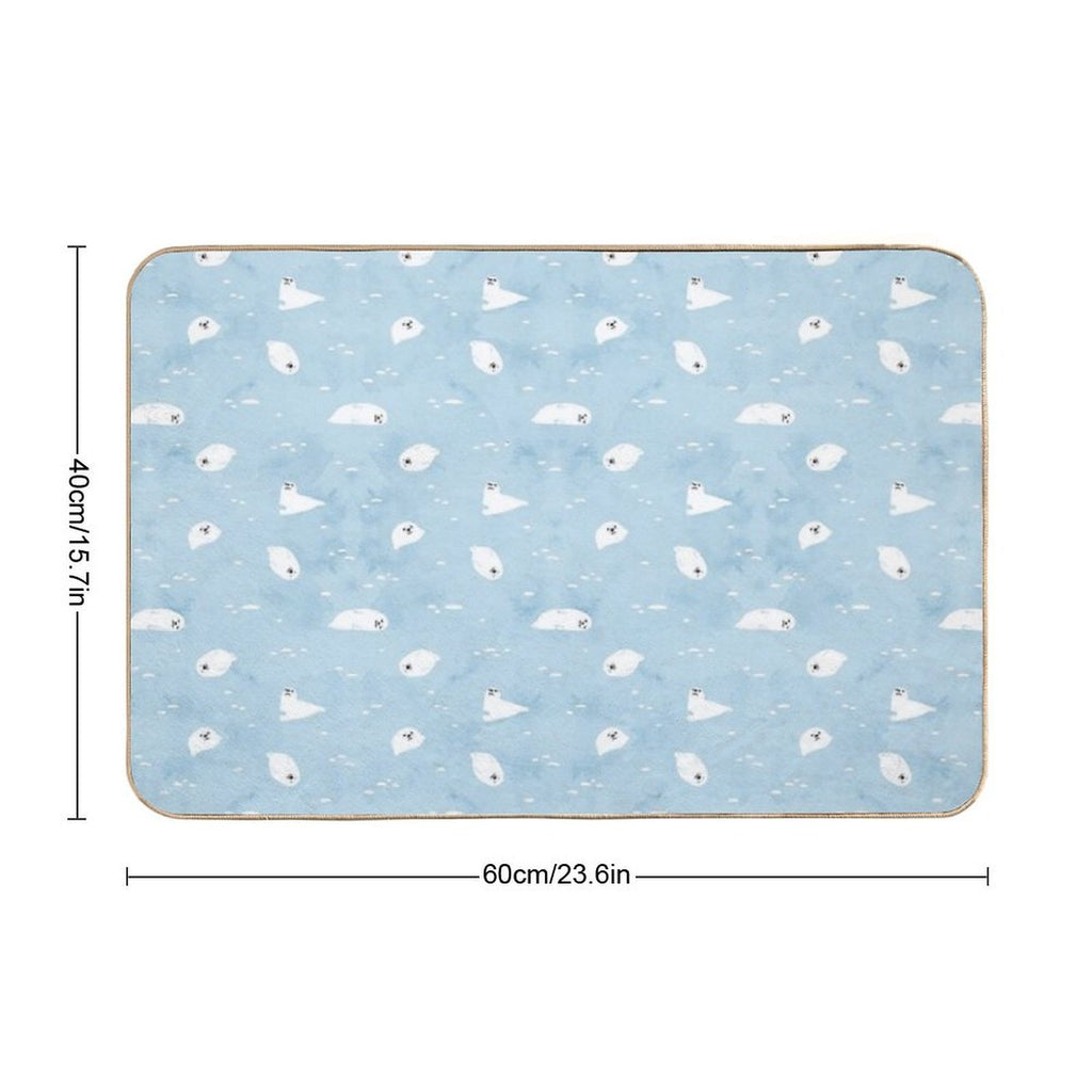 Baby Seal Pattern  Easy Maintenance Bath Mat