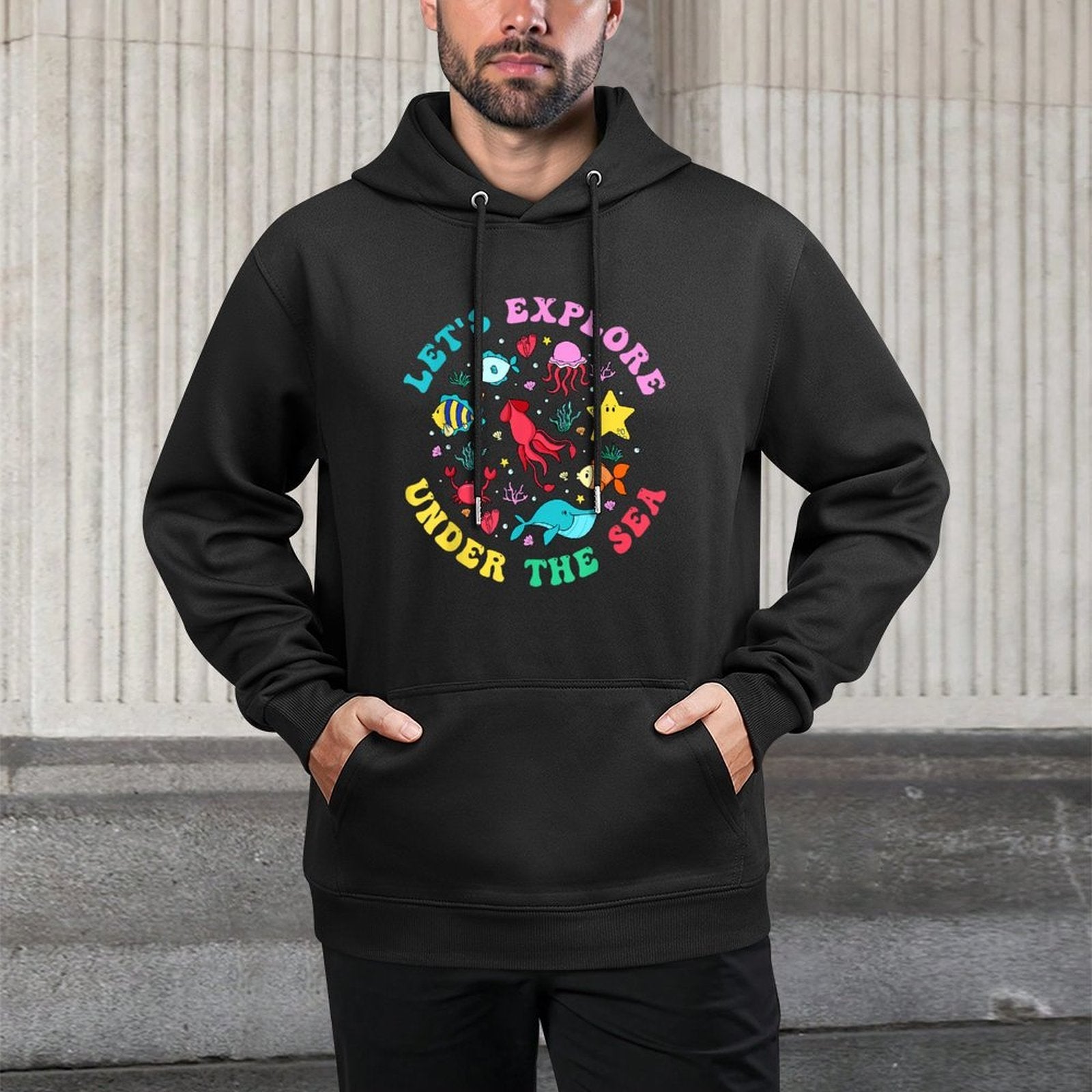 Lets Explore Under The Sea Funny Back To School Teacher All-Day Comfort Hoodie