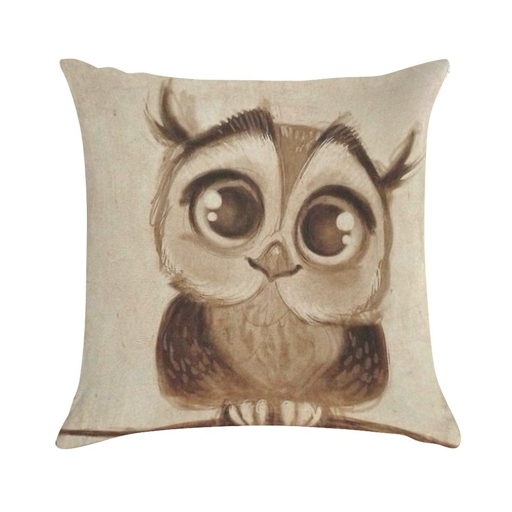 Cute Owl Soft Shrink-Resistant Throw Pillow