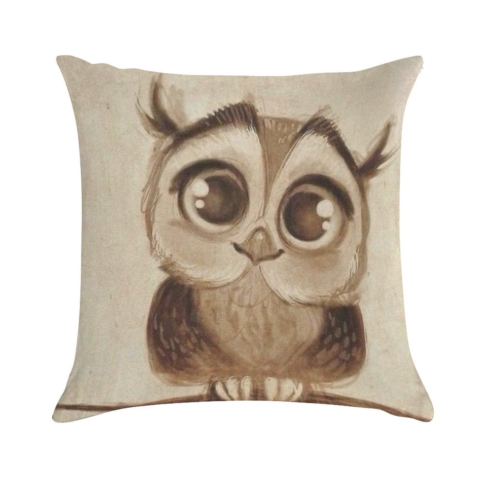 Cute Owl Soft Shrink-Resistant Throw Pillow