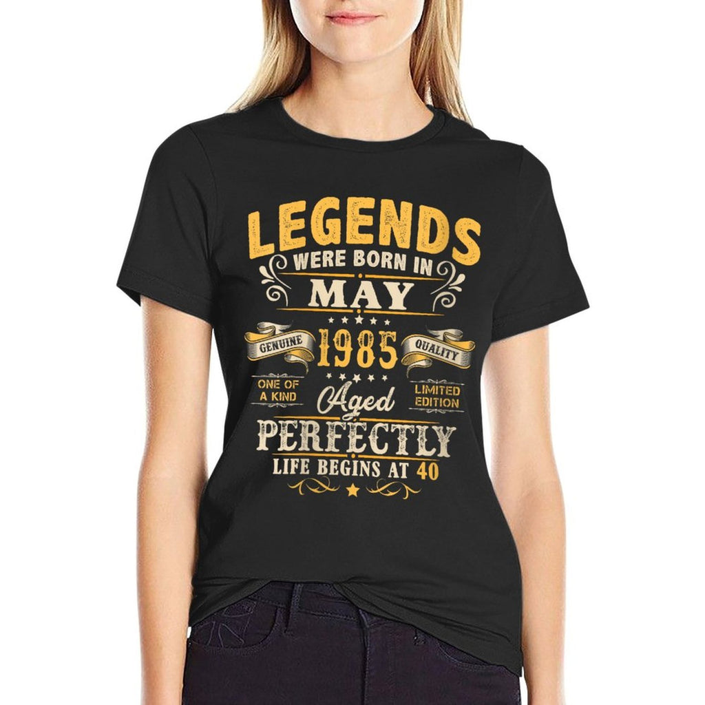 Womens 40 Year Old Vintage Made In May 1985 40th Birthday Gifts Men  Wrinkle-resistant T-Shirt