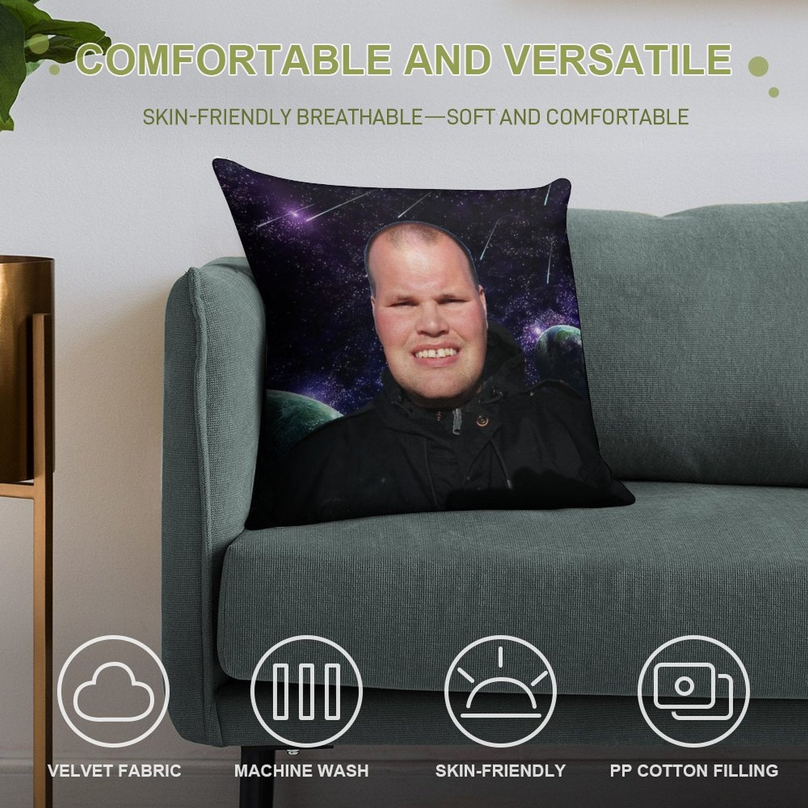 Frankie MacDonald Soft Home Decor Throw Pillow