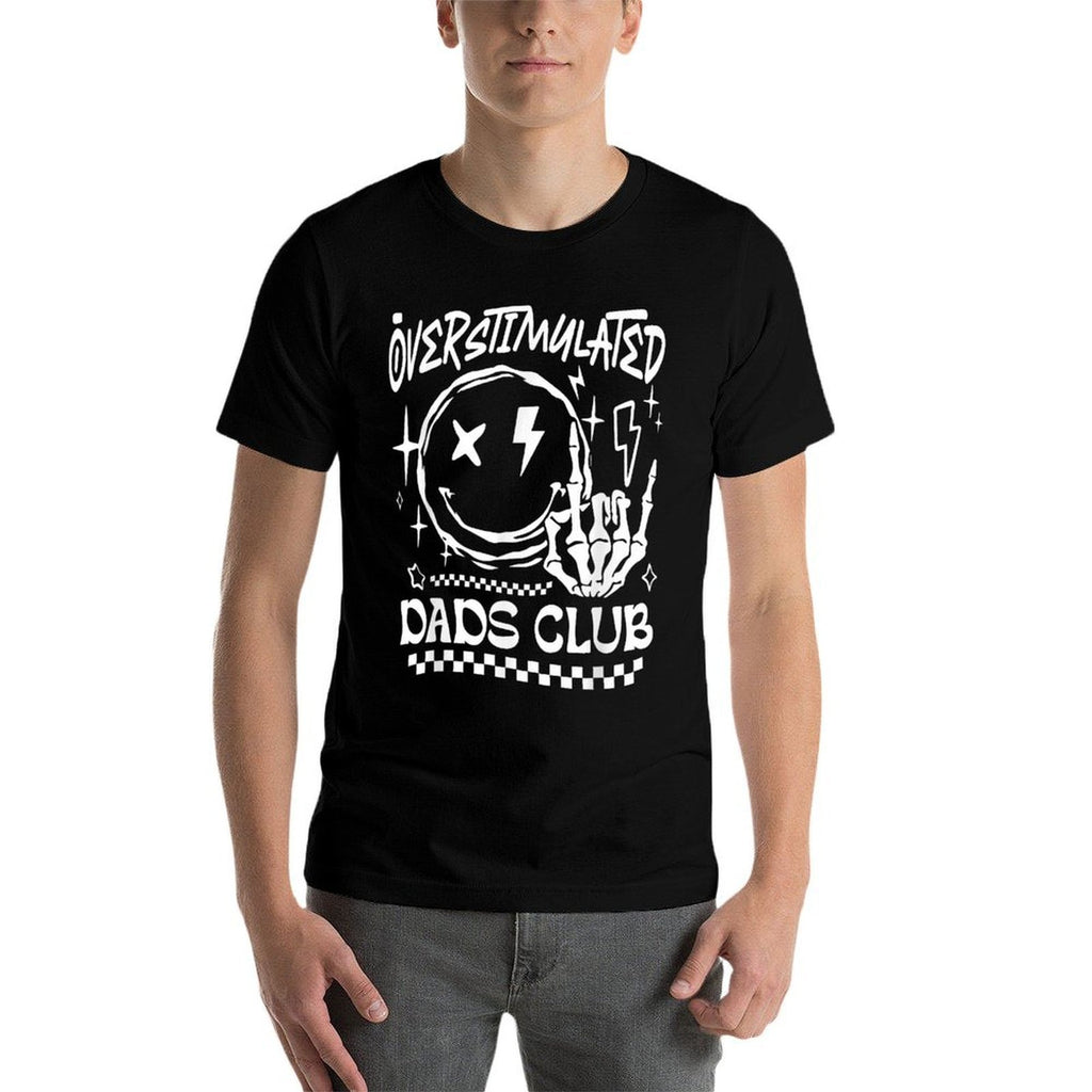 Overstimulated Dads Club Rock Skeleton Cool Dad Fathers Day  Stretchy T-Shirt