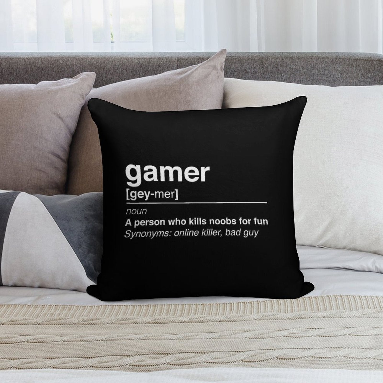 Gamer Definition Soft Ultra-Soft Texture Throw Pillow