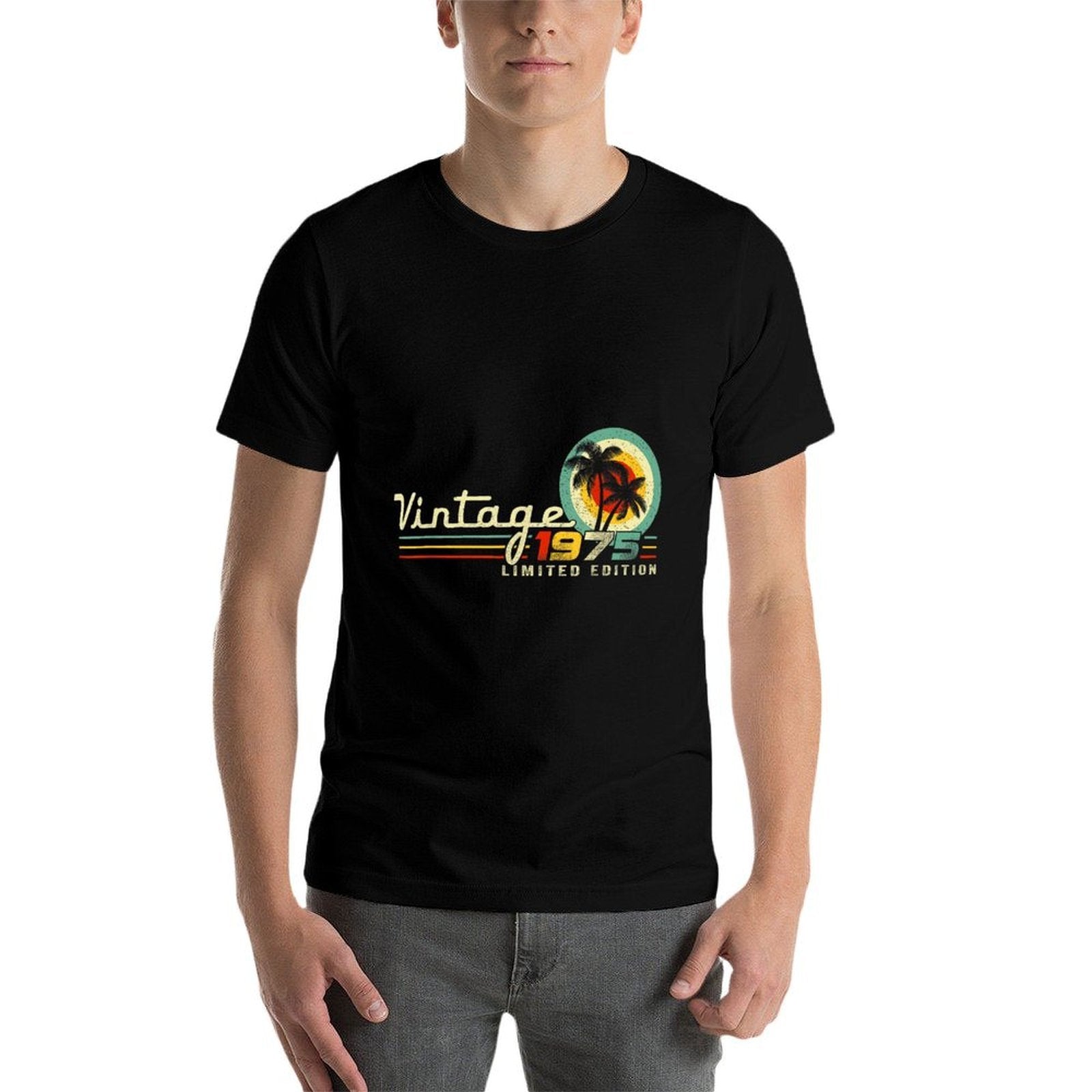 1975 Limited Edition Vintage 50th Birthday  Oversized Silhouette T-Shirt