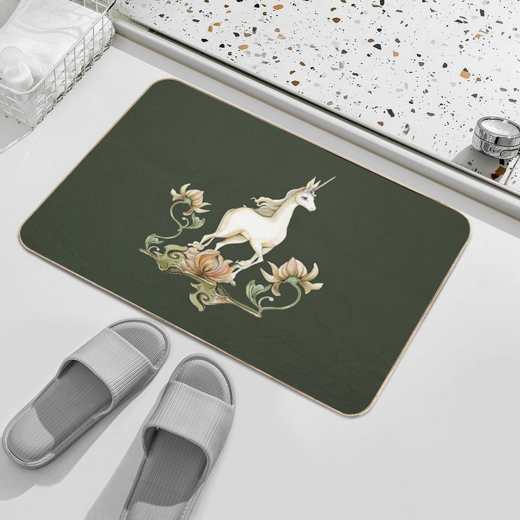 Last Unicorn - Flower Garden  Anti-Trip Bath Mat