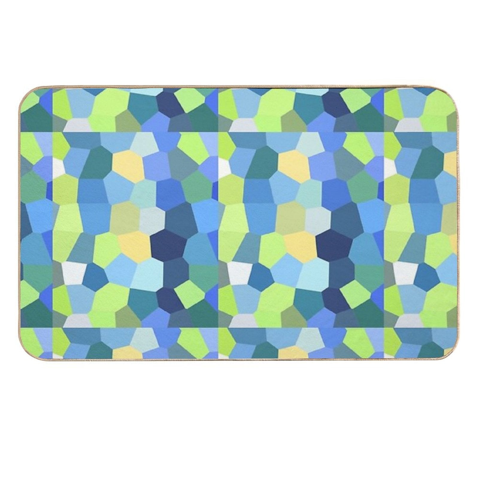 Colorful Mosaic Decorative Artwork III  Toxin-Free Bath Mat