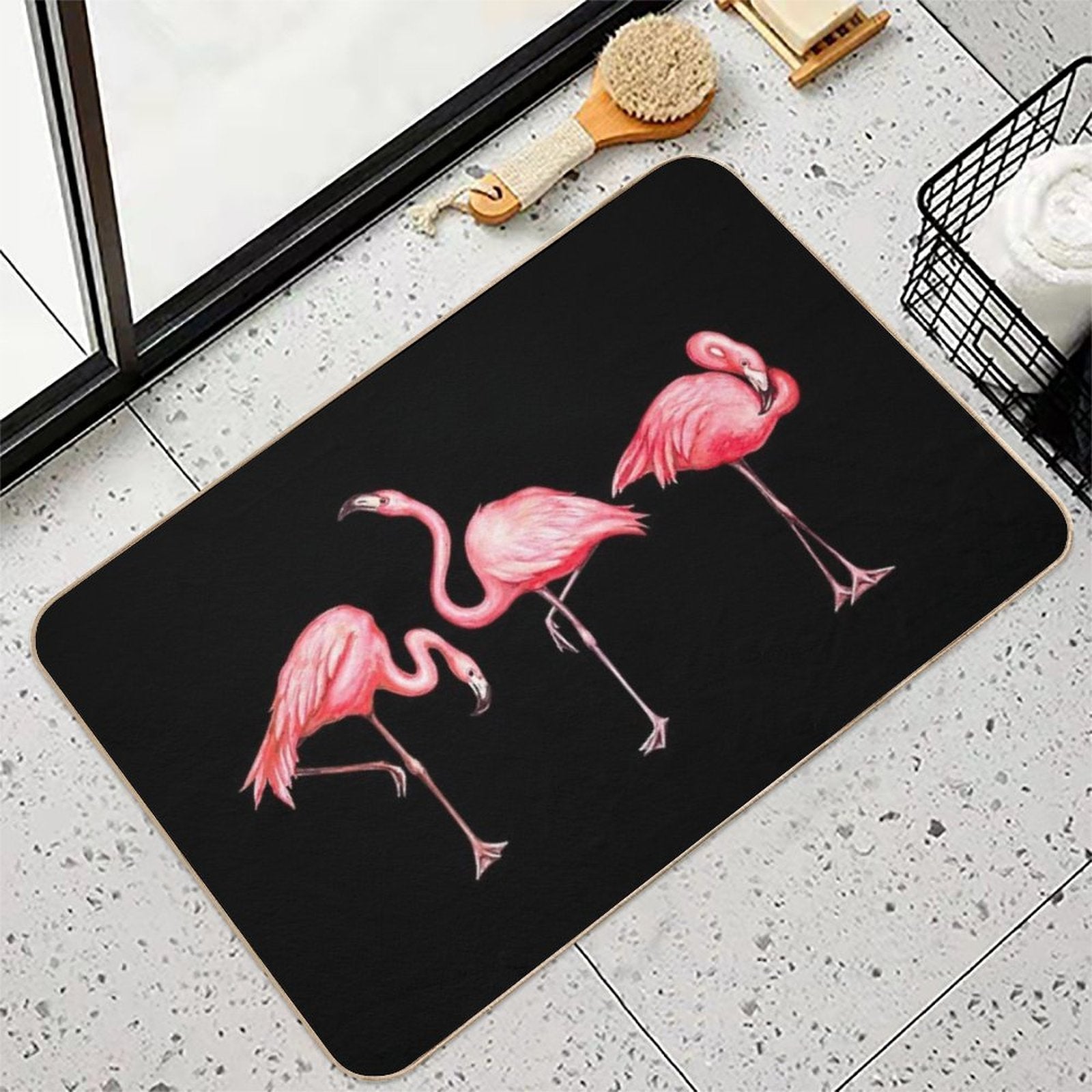 Flamingo  Rapid-Drying Bath Mat