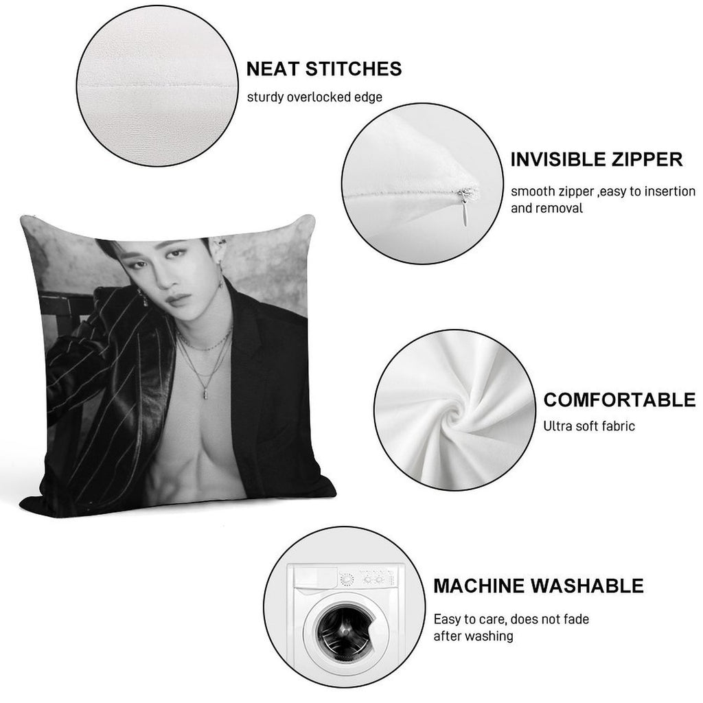 Bang Chan Soft Anti-Pilling Throw Pillow