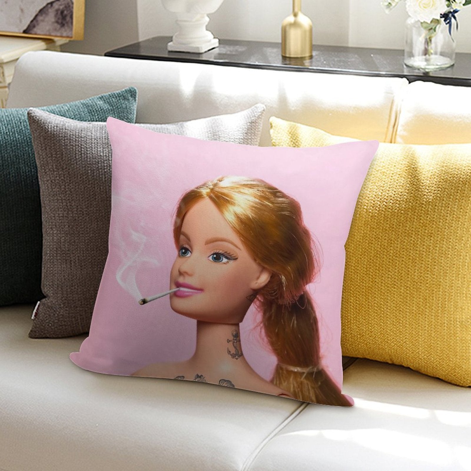 Doll Grown Up Soft Multiple Sizes Throw Pillow