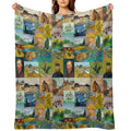 Van Gogh Collage Premium Throw Blanket