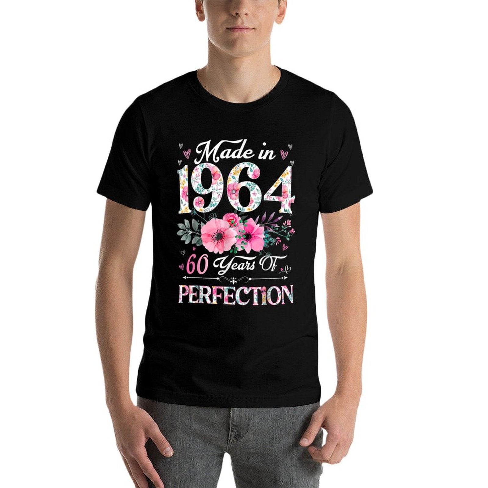 Made In 1964 Floral 60 Years Old 60th Birthday For Women  Classic T-Shirt