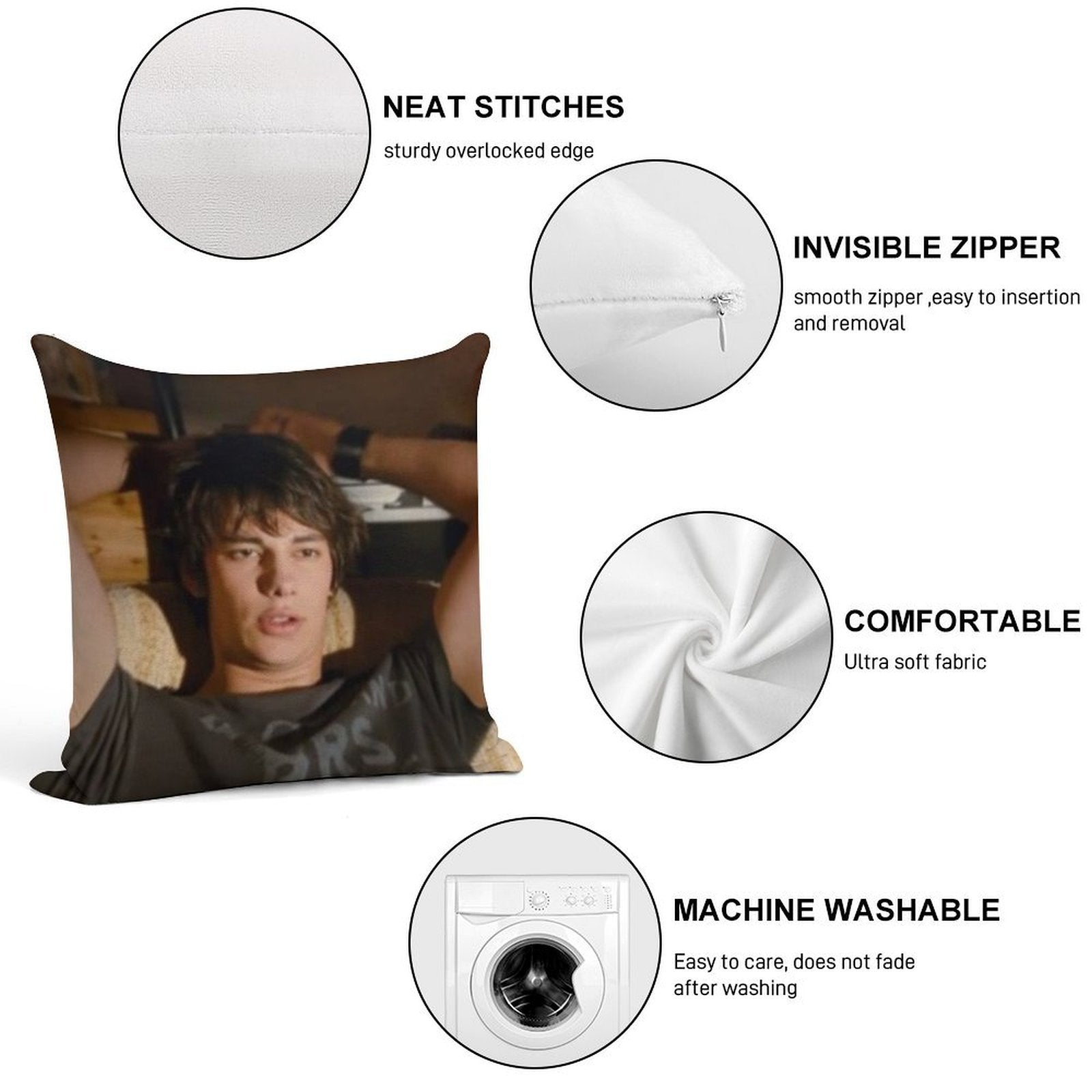Rodrick. Soft High-Density Material Throw Pillow
