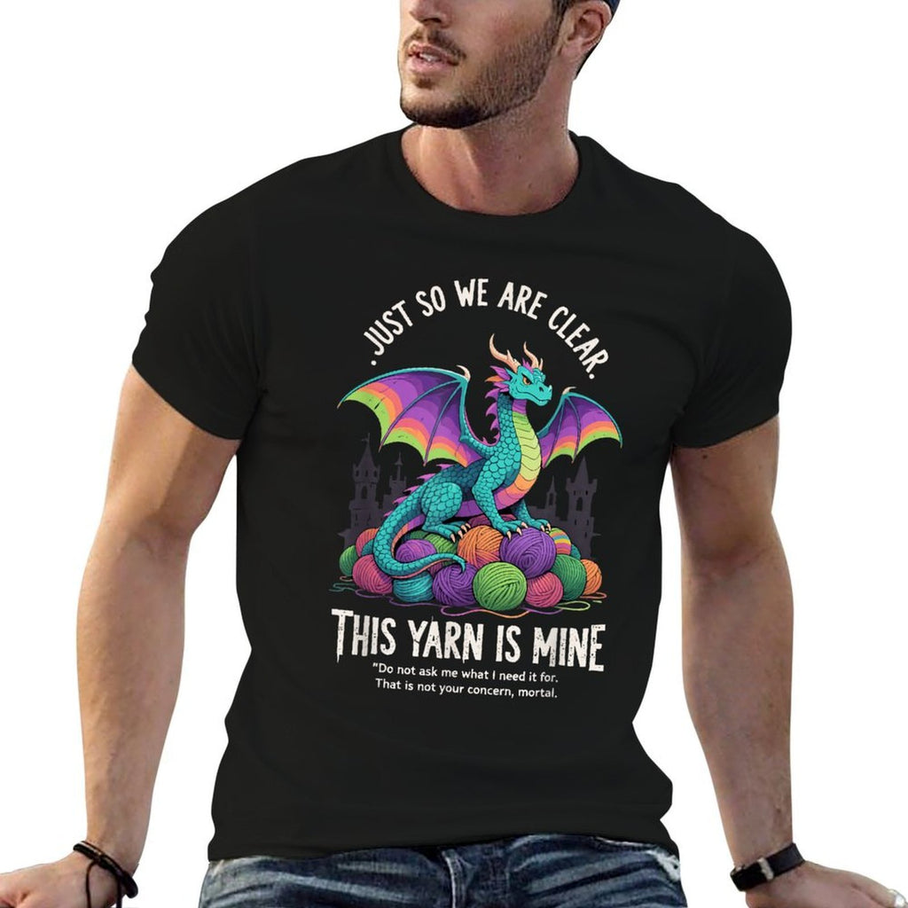 Vintage Funny Yarn Dragon Knitting Crochet Lover  Easy-care T-Shirt
