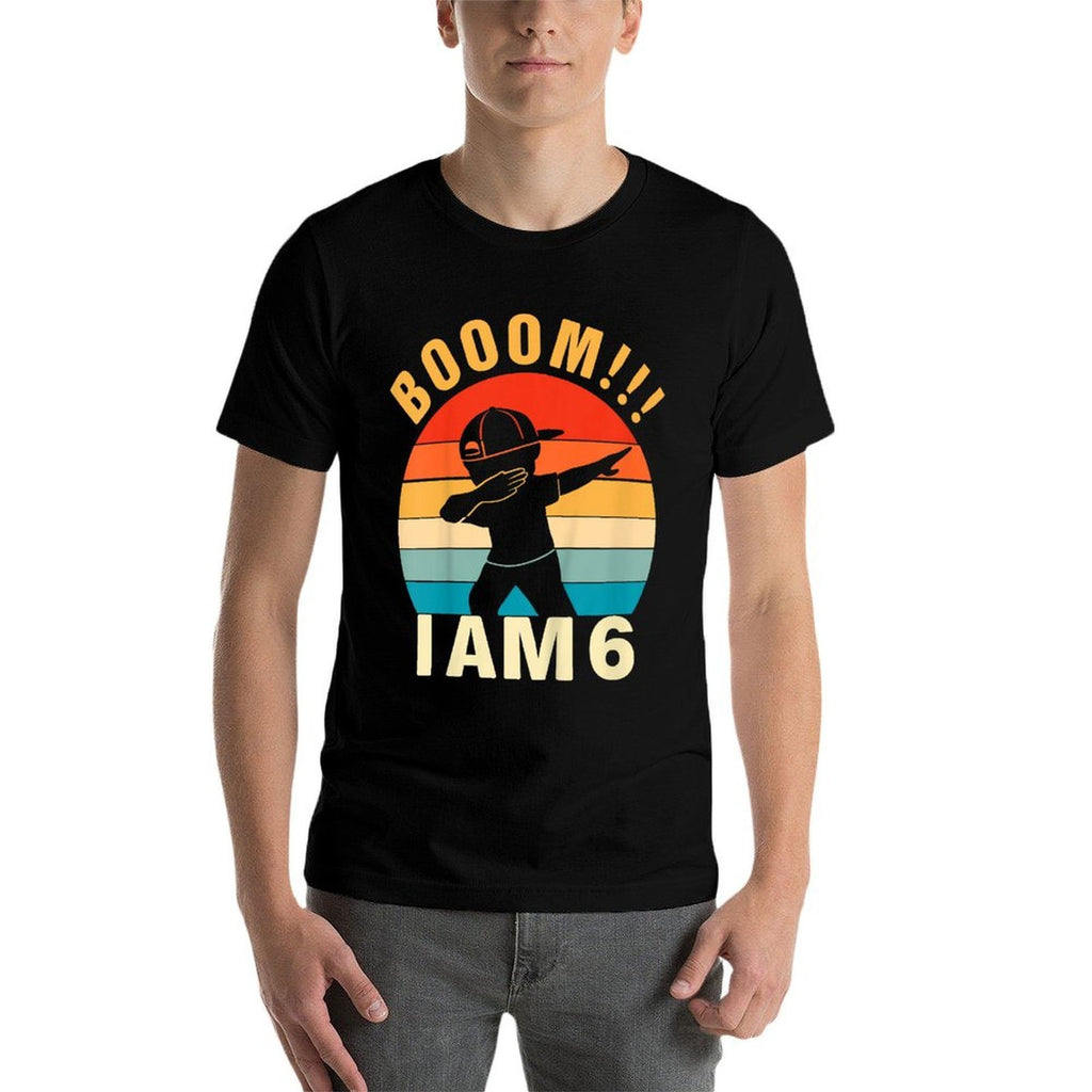 Dabbing Birthday 6 Years Old Birthday Outfit Boys  Summer-ready Fabric T-Shirt